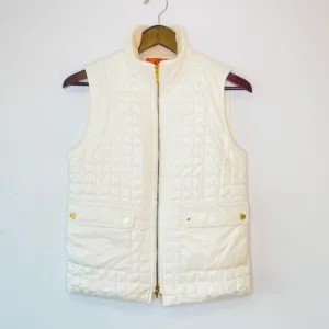 ❤️ TORY BURCH Tricia White puffer Vest Size XS M24