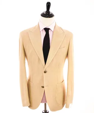 $1,495 ELEVENTY - LORO PIANA *JERSLEY* Ribbed Wool Neutral Blazer - 40 (50 EU)