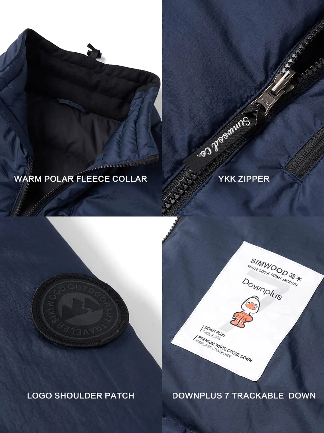 90% White Goose Down Warm Jackets