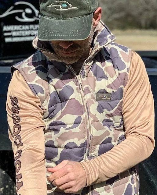 AF Waterfowl Old School Camo Puffer Vest
