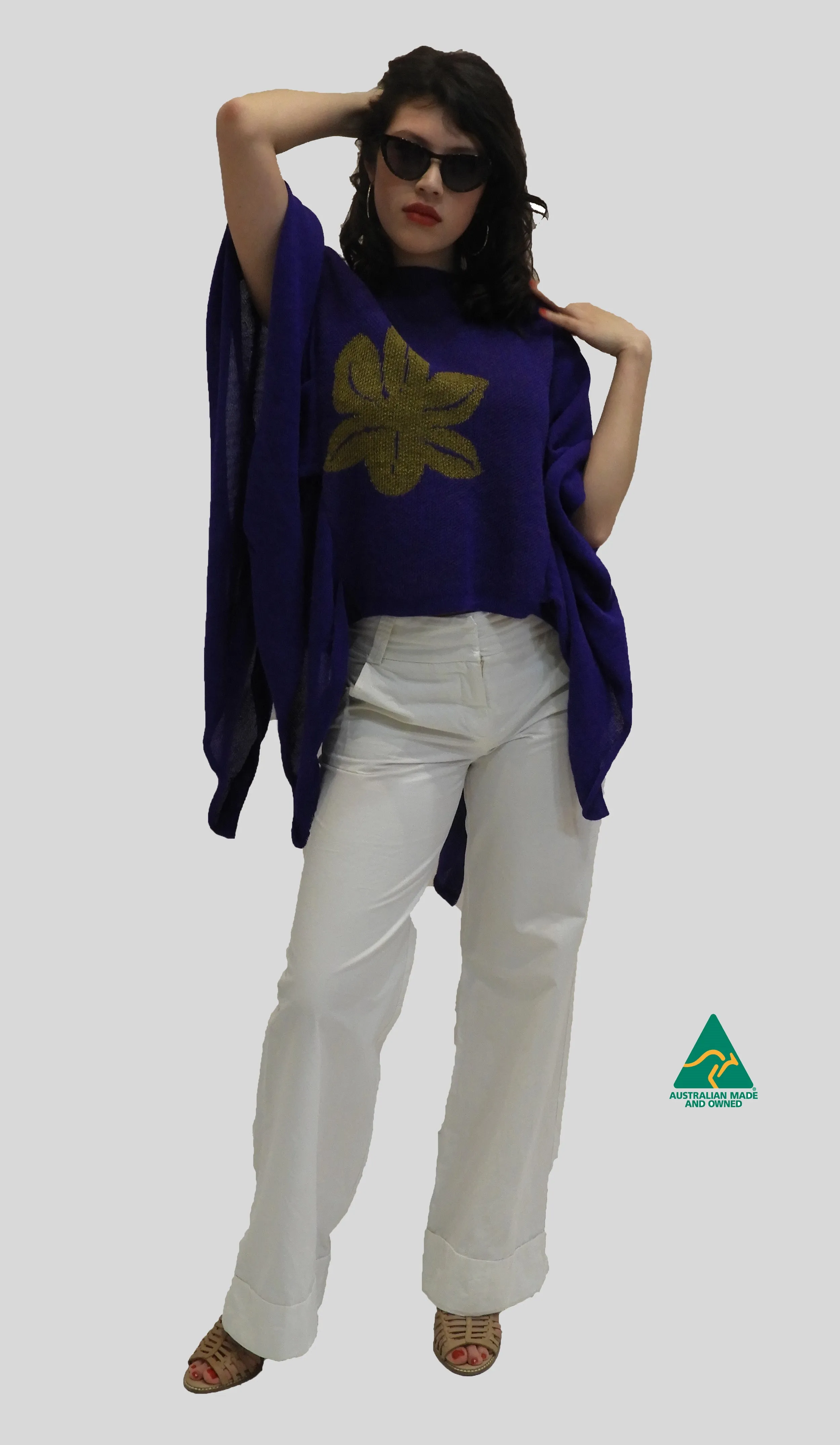 Alpaca Poncho Carnation