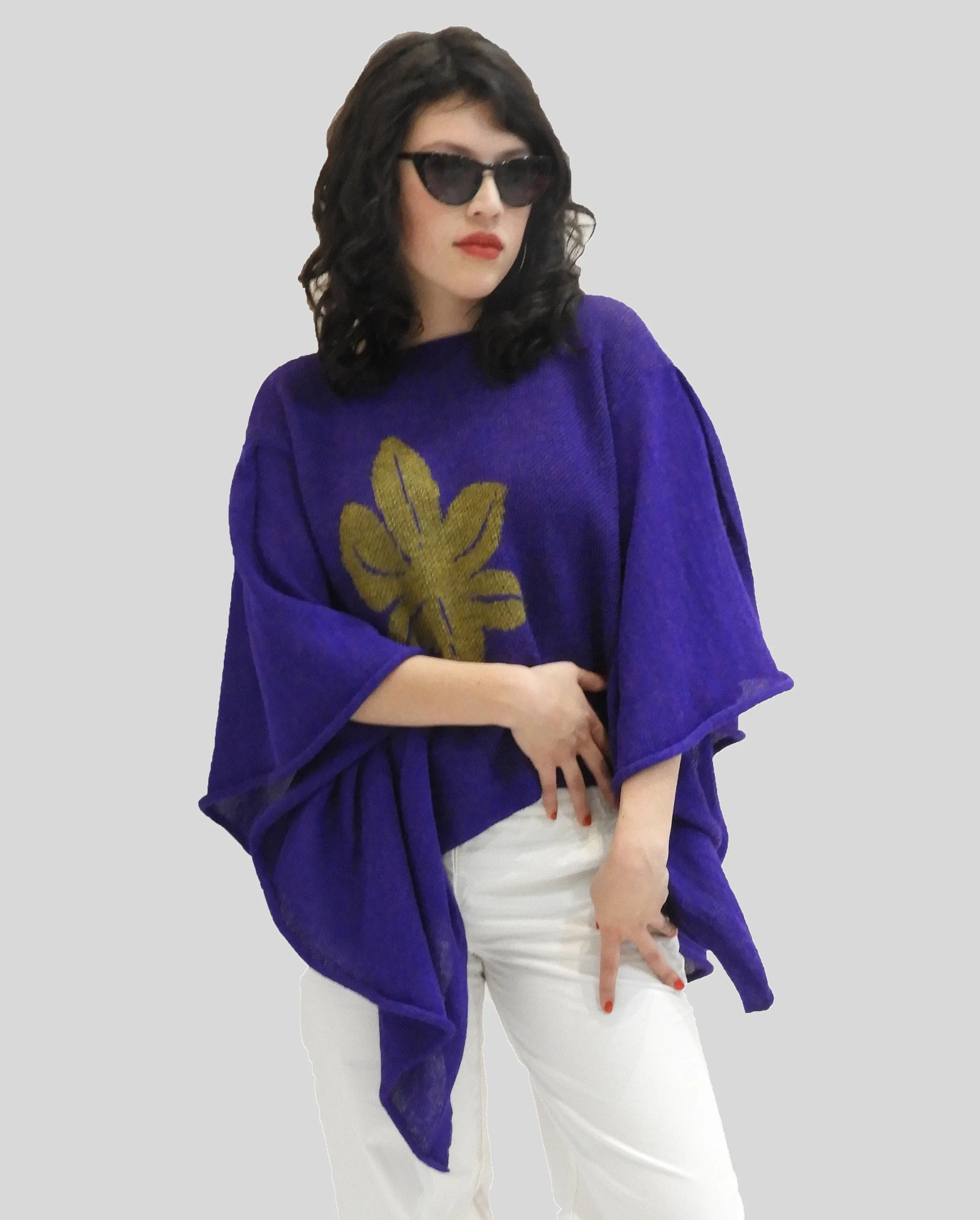 Alpaca Poncho Carnation