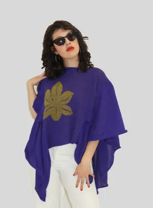 Alpaca Poncho Carnation