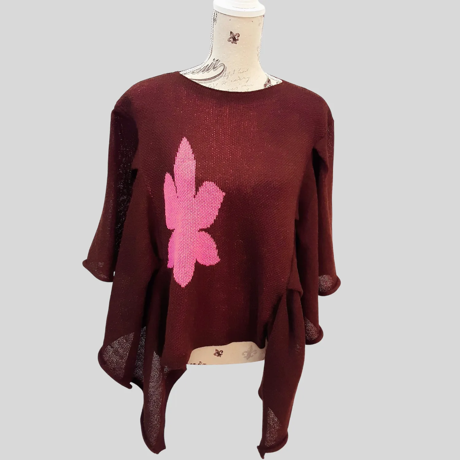 Alpaca Poncho Carnation