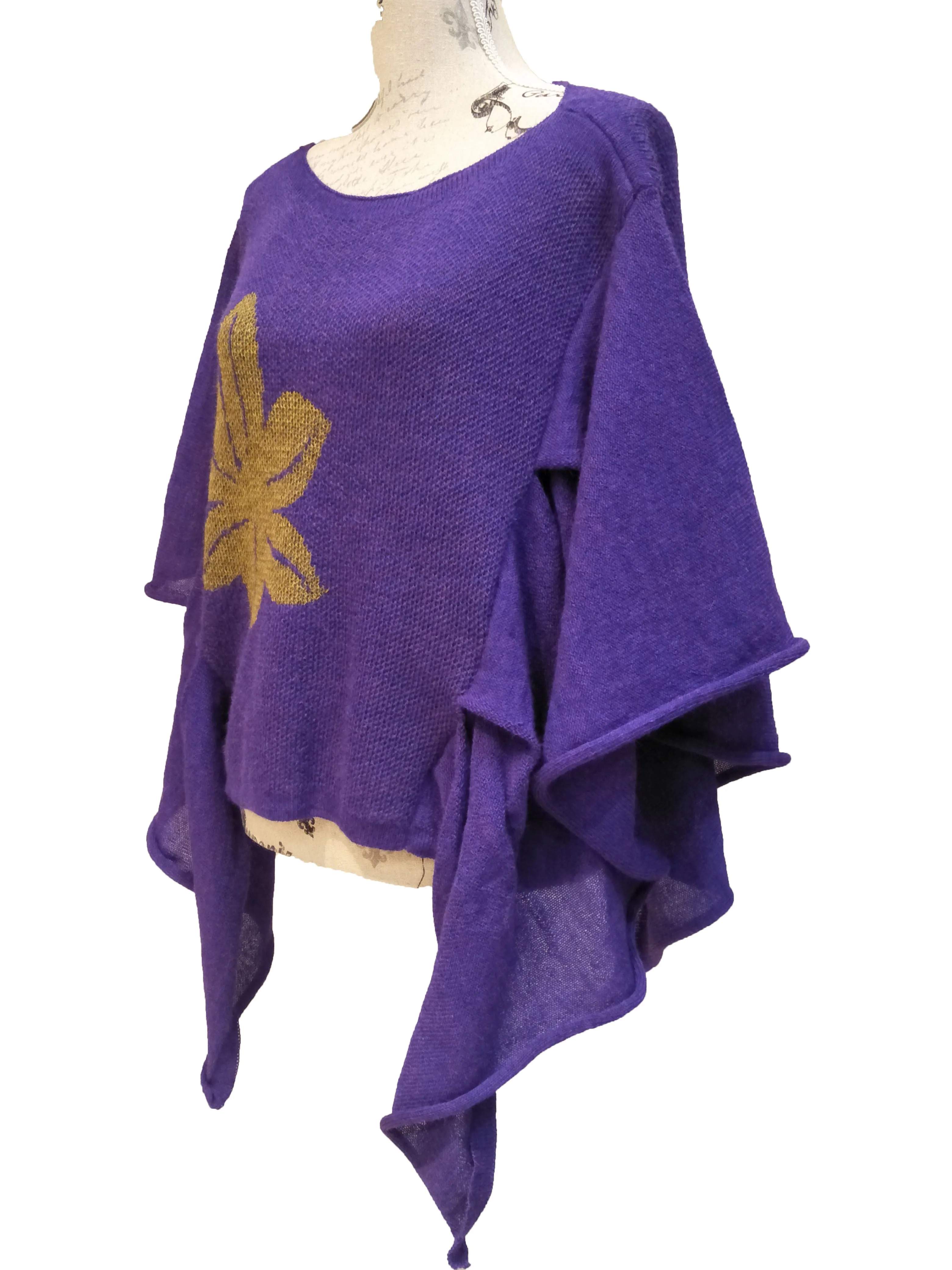 Alpaca Poncho Carnation