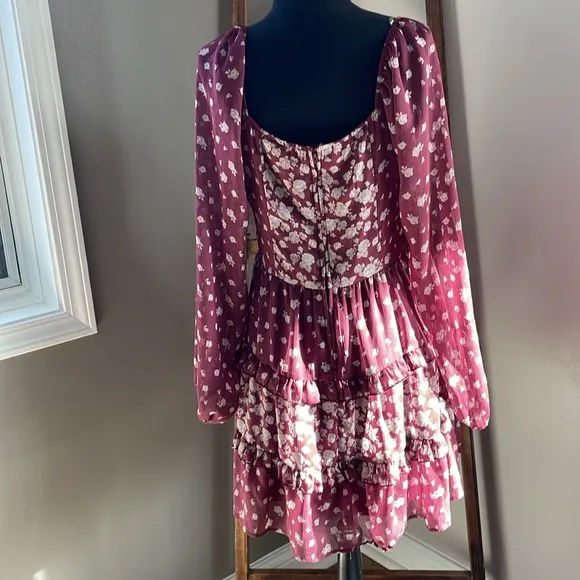 Altar'd State Teresa Floral Long Sleeve Mini Dress