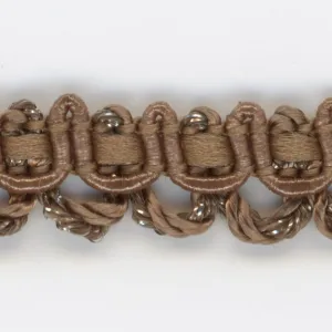 Antique Metallic Trimming Braid #35 Brown