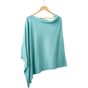 Aqua Solid Cotton Poncho