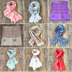 ASSORTED COLOR COTTON SCARF/SARONG 100X180cm