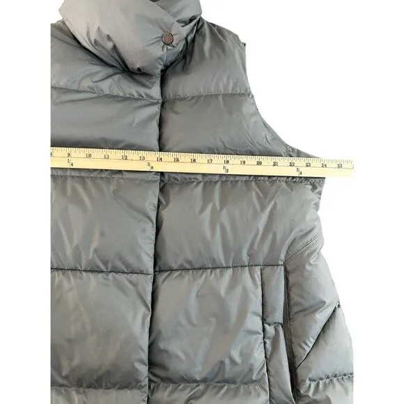 ATHLETA Downtown Vest Metropolis Gray Down Blend Puffer Vest 1X Zippered Pockets