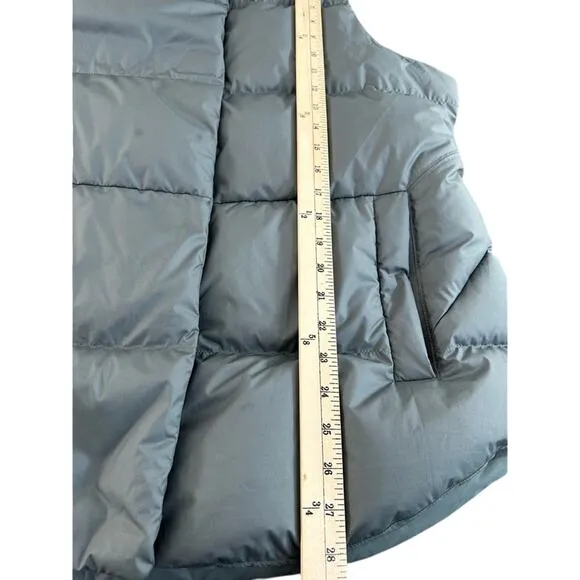 ATHLETA Downtown Vest Metropolis Gray Down Blend Puffer Vest 1X Zippered Pockets