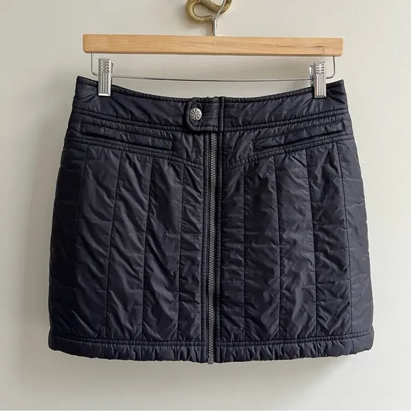 [athleta] toasty buns insulated quilted puffer mini skirt black 4