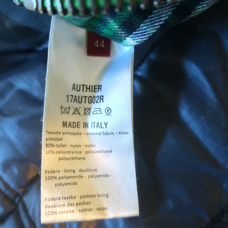 Authier Taormina Camo Hooded Puffer Jacket Navy Size 44