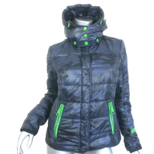 Authier Taormina Camo Hooded Puffer Jacket Navy Size 44