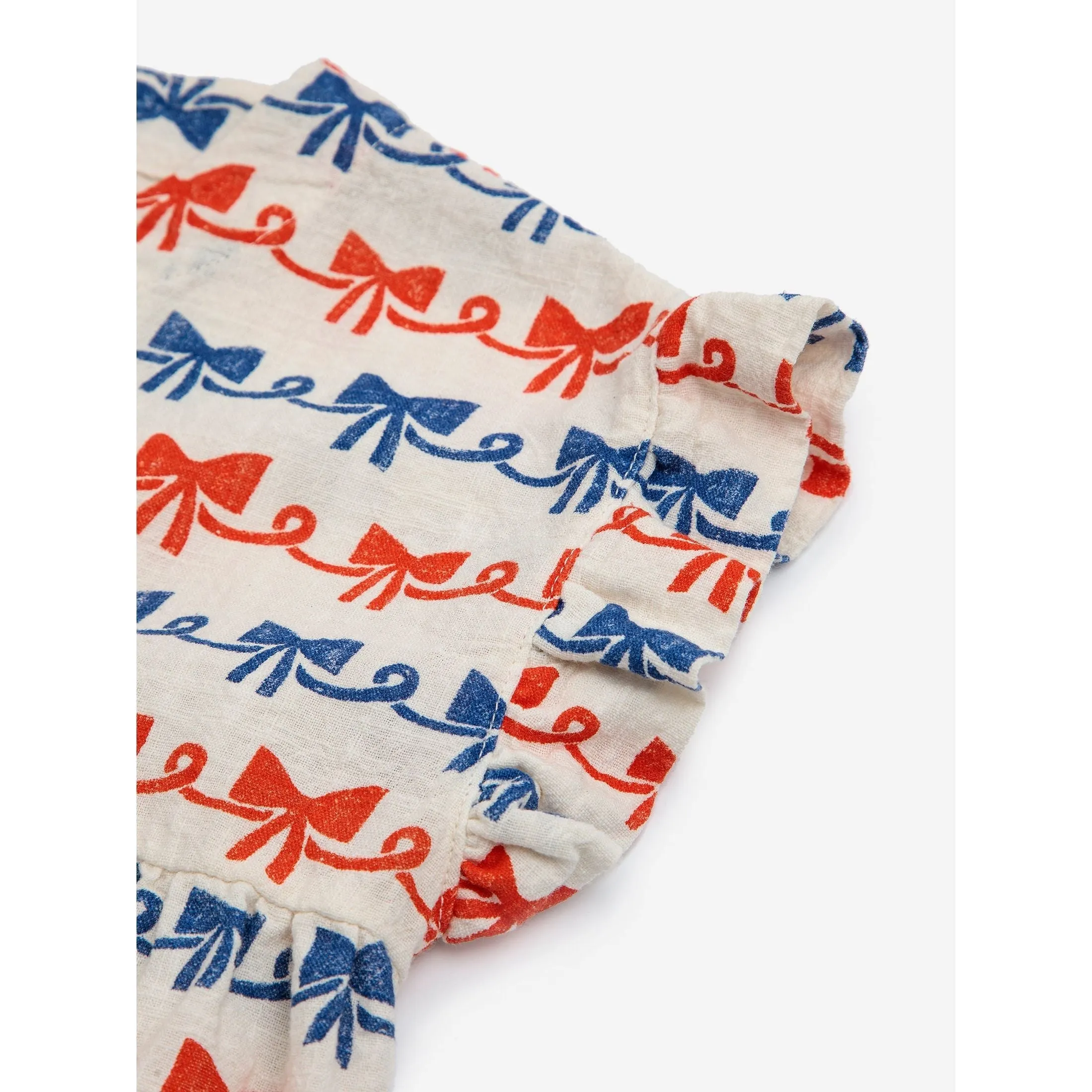 Baby Ribbon Bow All Over Woven Dress