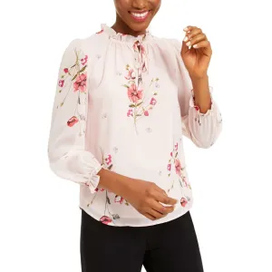 Bar III Women's Floral Print Ruched Blouse