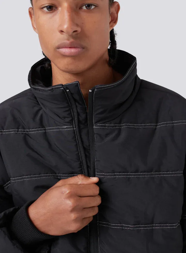 Barney Cools Railed Puffer Jacket - Black
