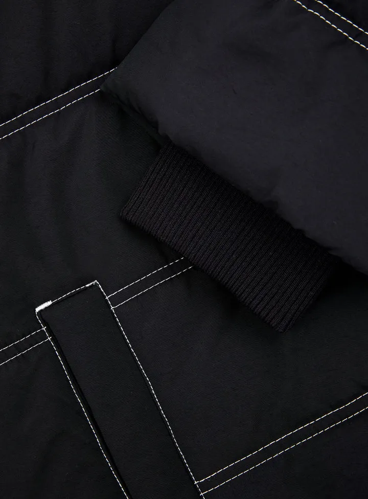 Barney Cools Railed Puffer Jacket - Black