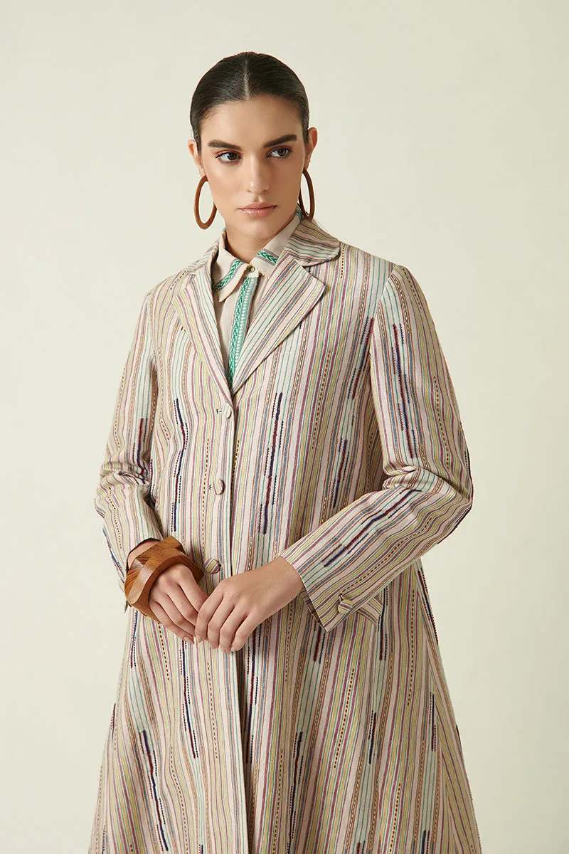 Beige Mentha Long Jacket