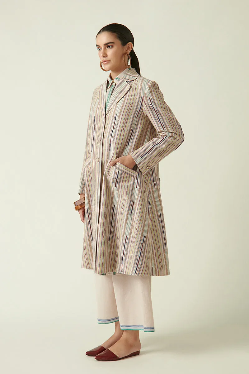 Beige Mentha Long Jacket