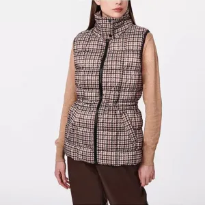 Bernardo - Women's Houndstooth Anorak Vest Jacket - Size Medium