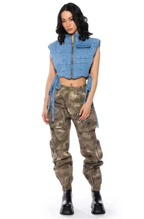 Big City Girl Denim Puffer Vest