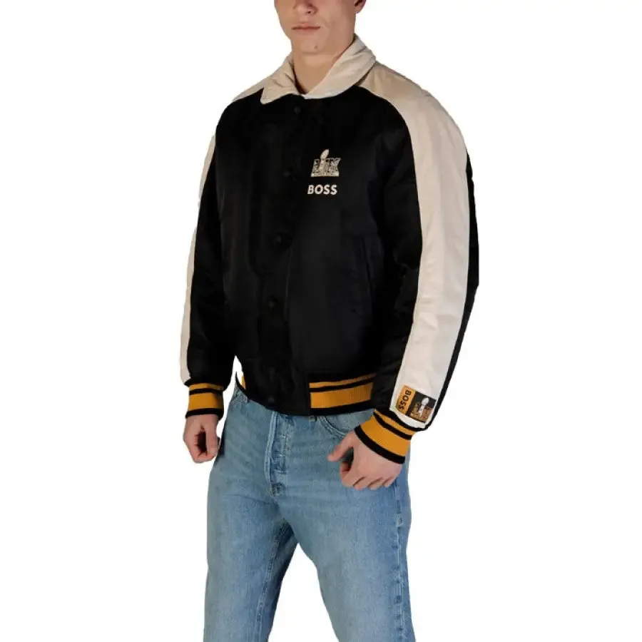 Black and Cream Super Bowl Jacket