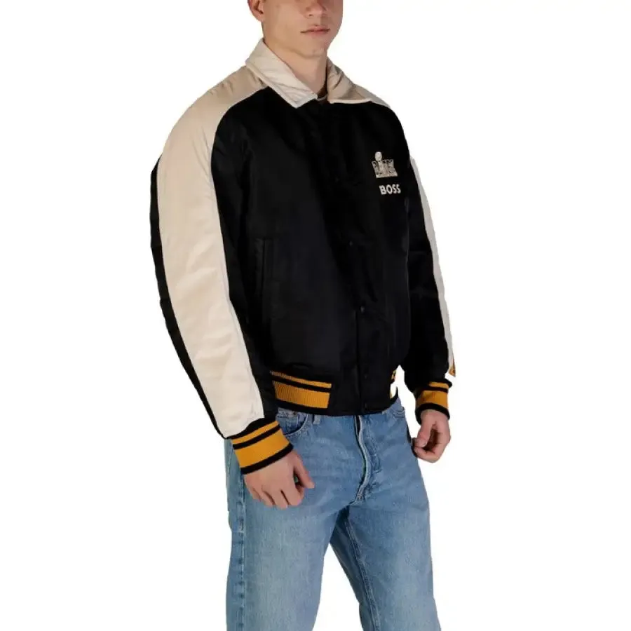 Black and Cream Super Bowl Jacket