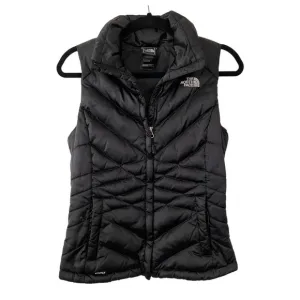 Black North Face 550 Zip Up Puffer Jacket