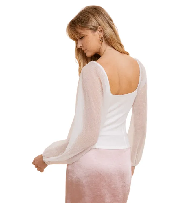 Brooklyn Chiffon Sleeve Top