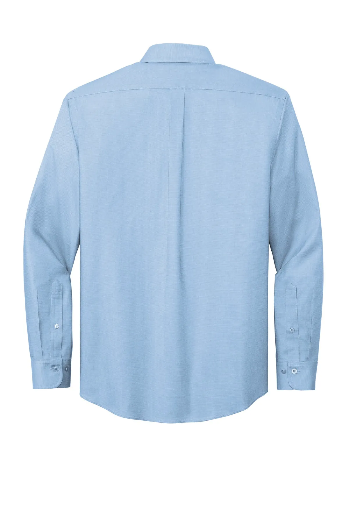 Brooks Brothers Wrinkle-Free Stretch Nailhead Shirt BB18002 Newport Blue