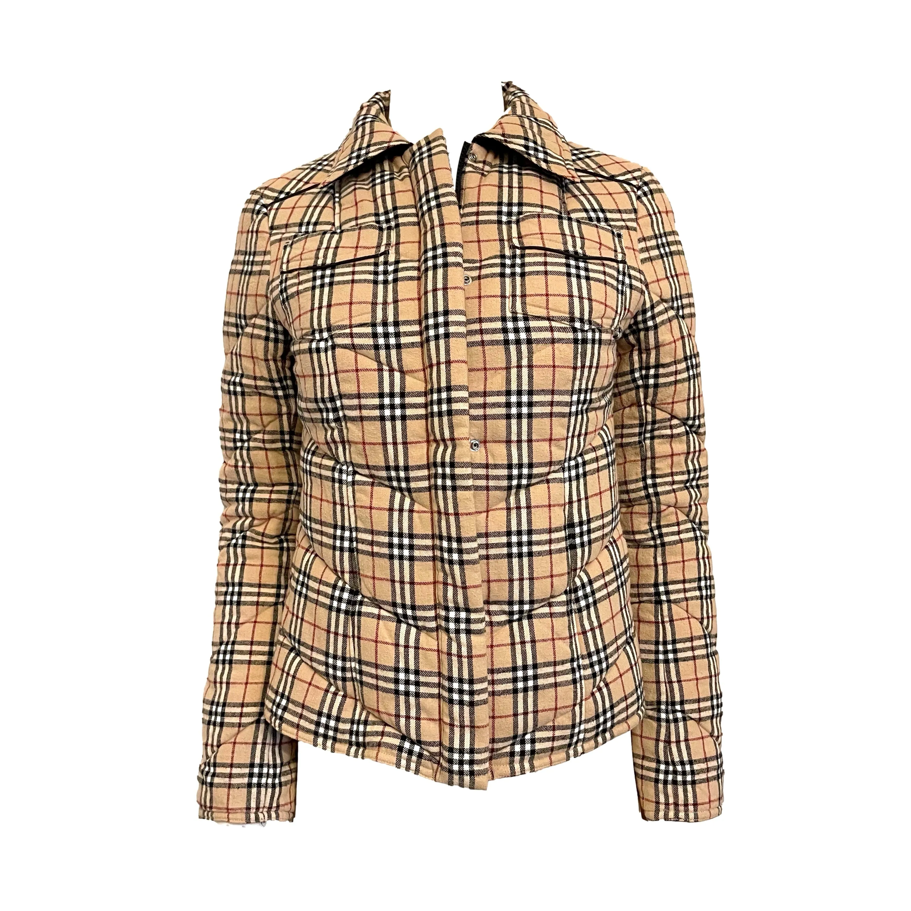 Burberry Classic Plaid Puffer Jacket
