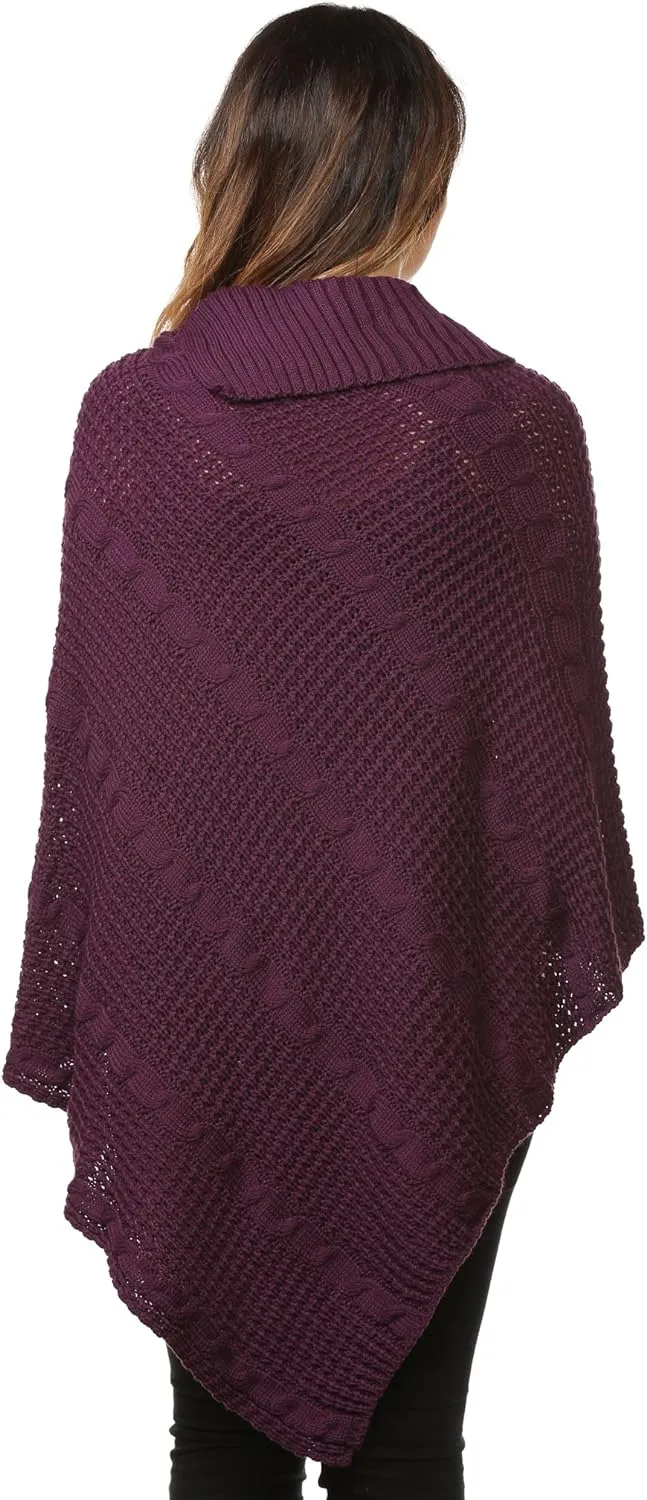 Button Knitted Poncho