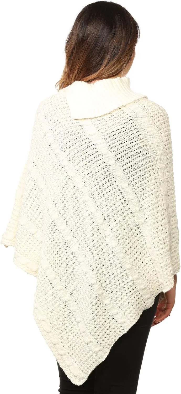 Button Knitted Poncho