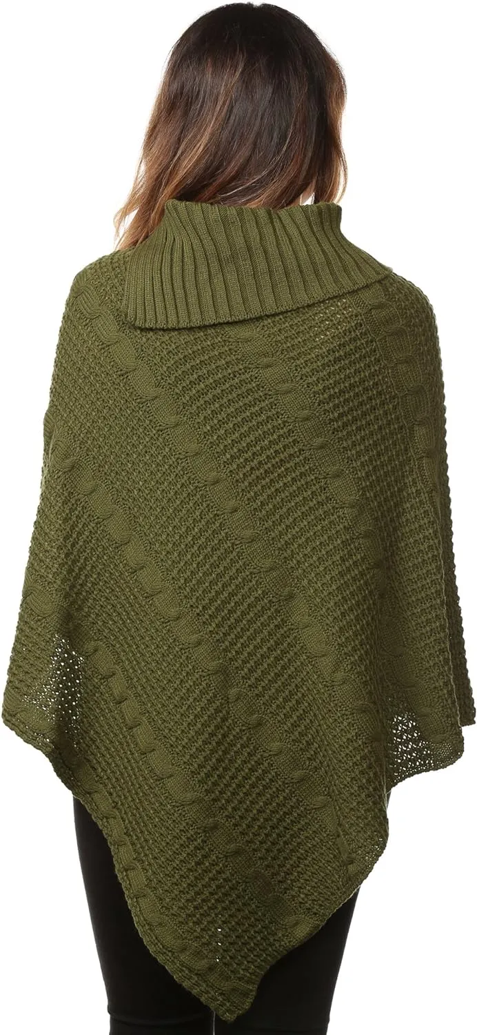 Button Knitted Poncho