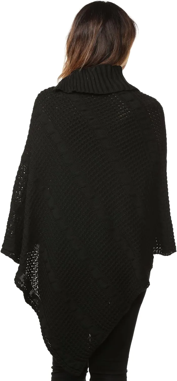 Button Knitted Poncho