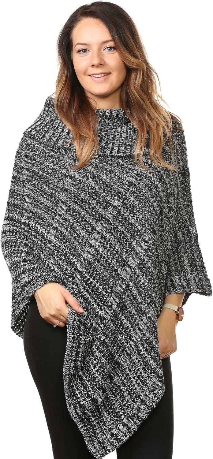 Button Knitted Poncho