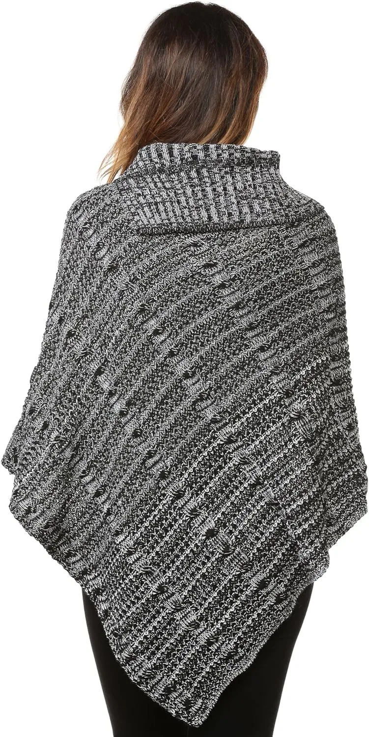 Button Knitted Poncho