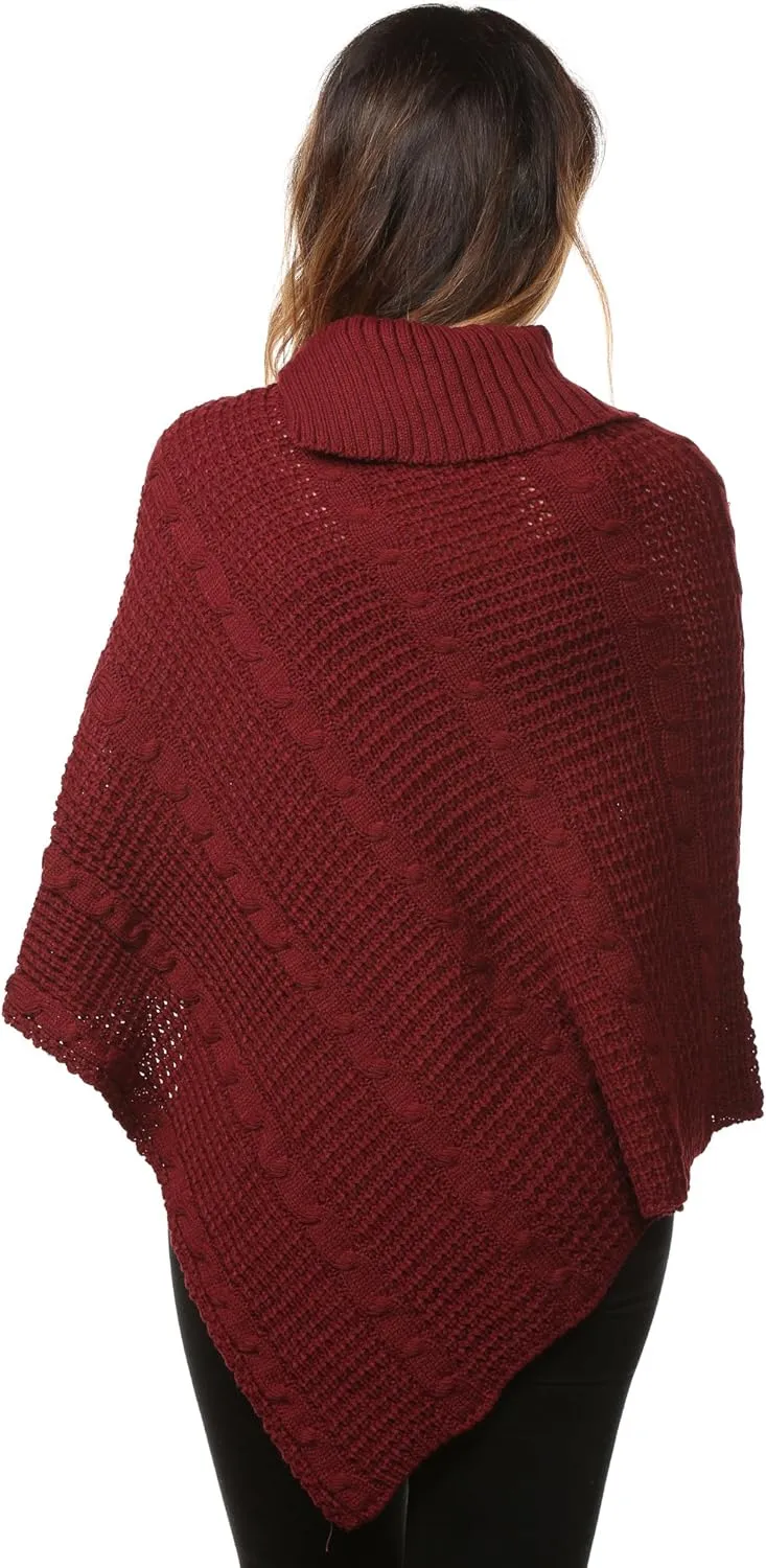 Button Knitted Poncho