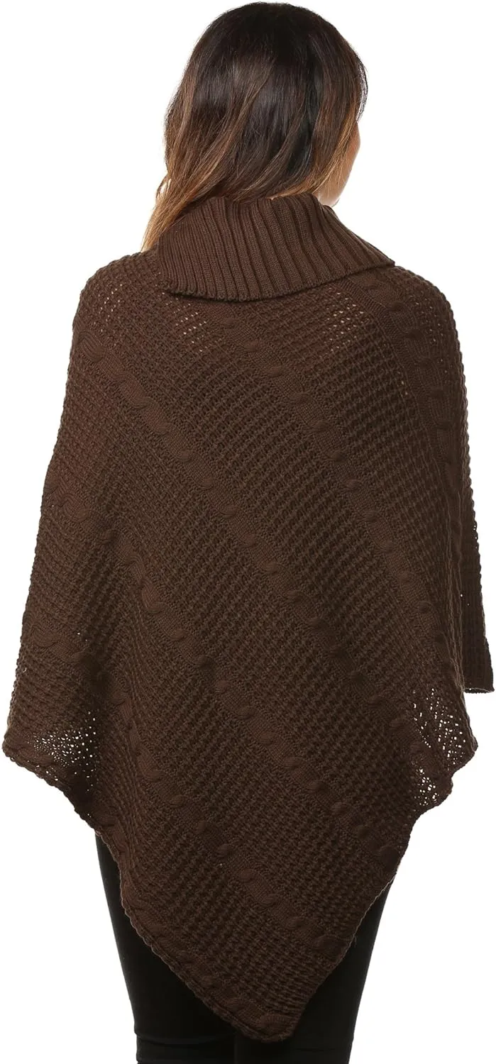 Button Knitted Poncho