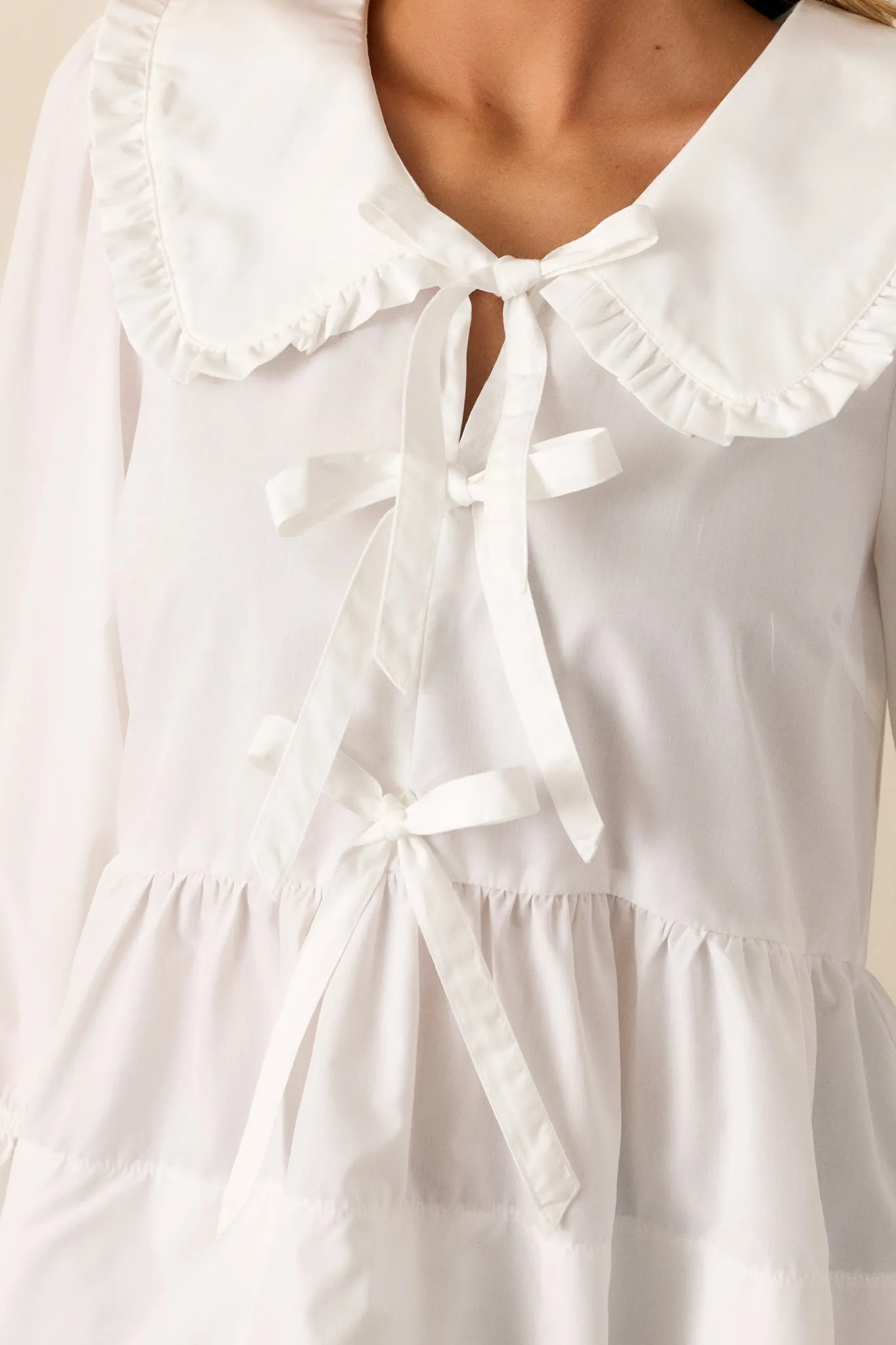 Calm Reflections Cotton Ivory Blouse