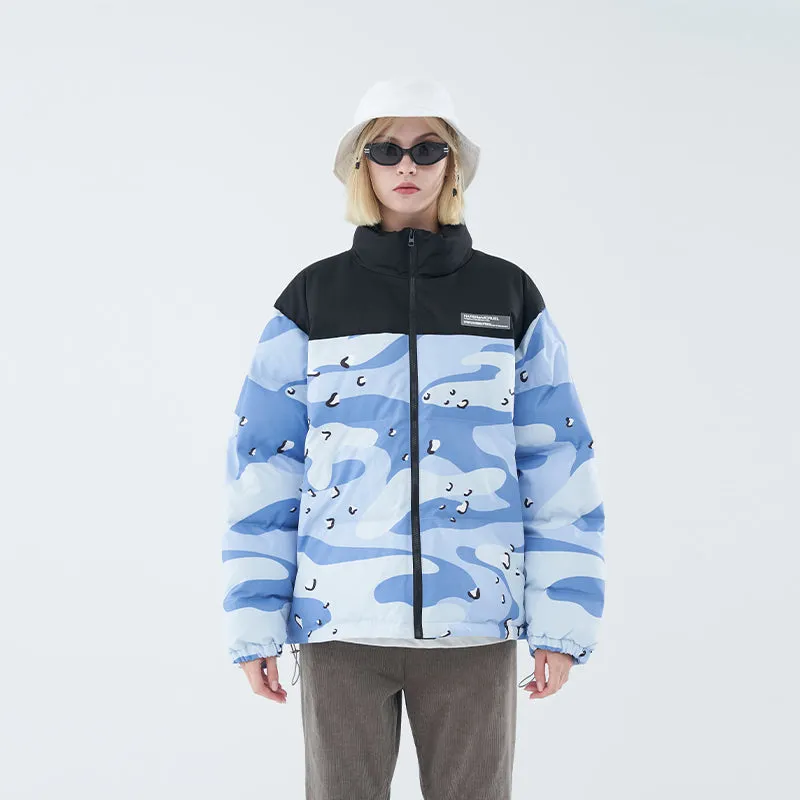 Camouflage Print Down Jacket
