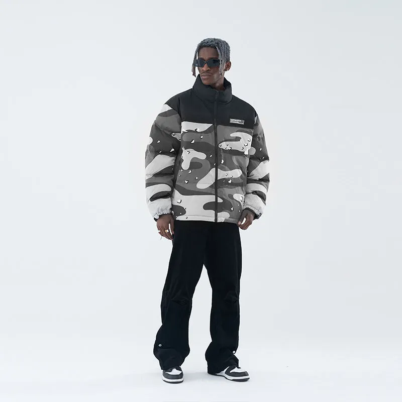 Camouflage Print Down Jacket