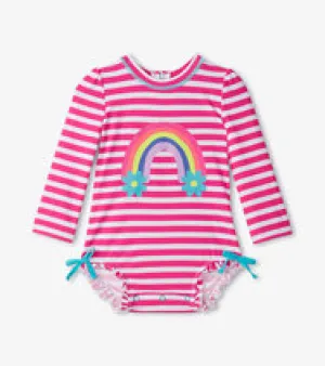 Candy Stripe Baby Rashguard Swimsuit