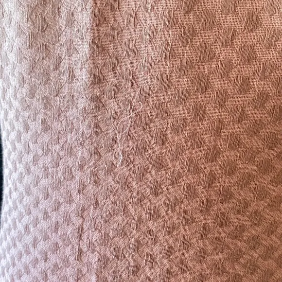 Cecilie Copenhagen Pink Jacquard Flutter Sleeve Button Front Flounce Midi Dress