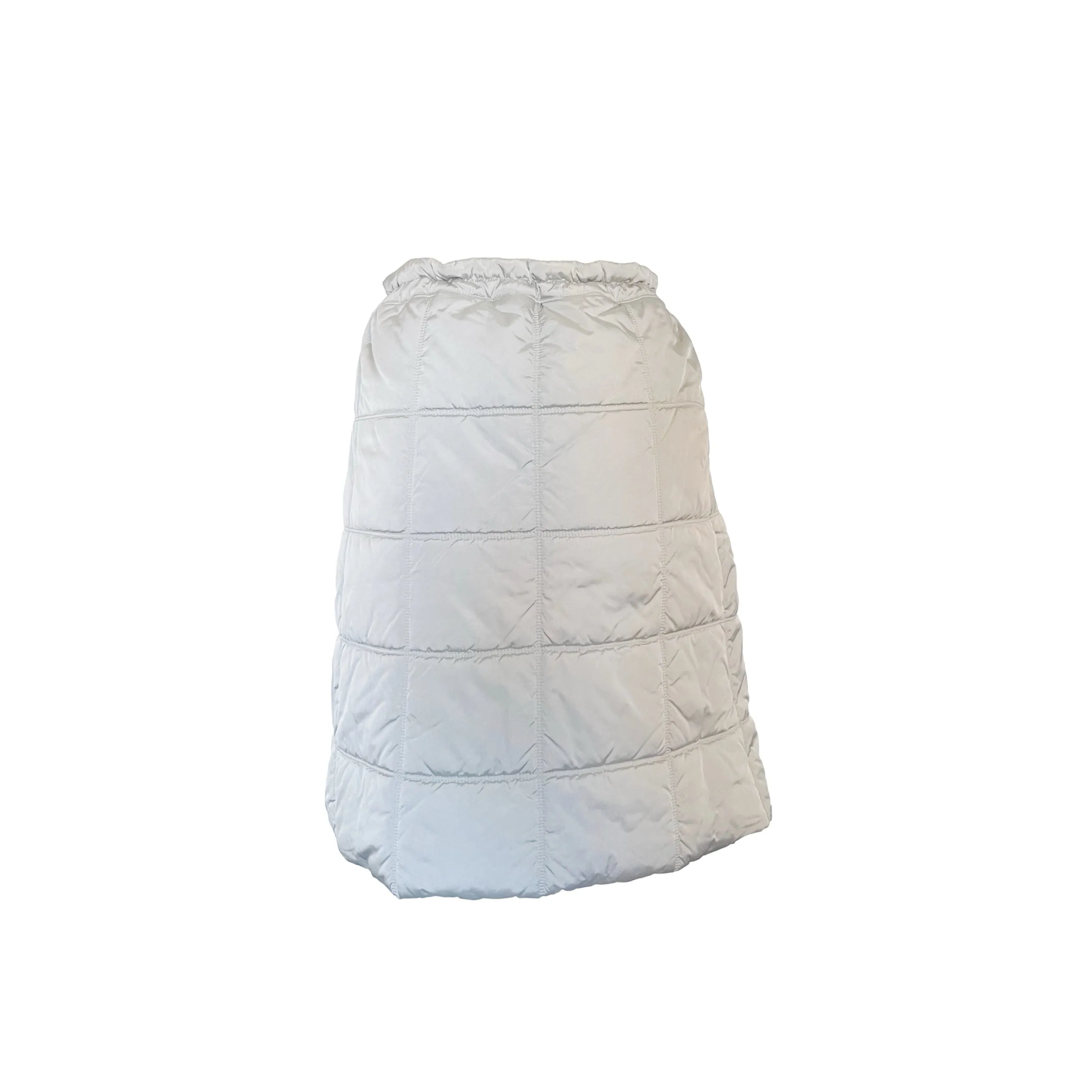 Chanel Silver Puffer Skirt