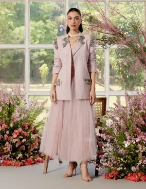 Charlotte pink blazer and tulle skirt set