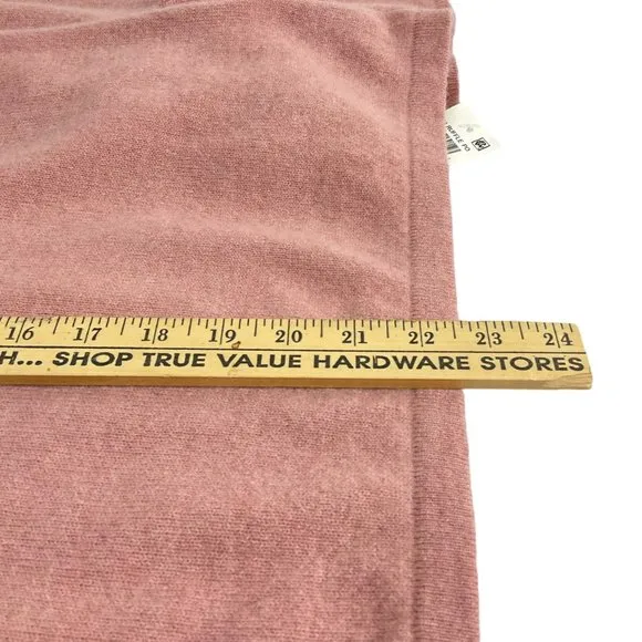 Charter Club Sweater Womens Sz M Pink Ruffled Pure Cashmere Created for Macy's