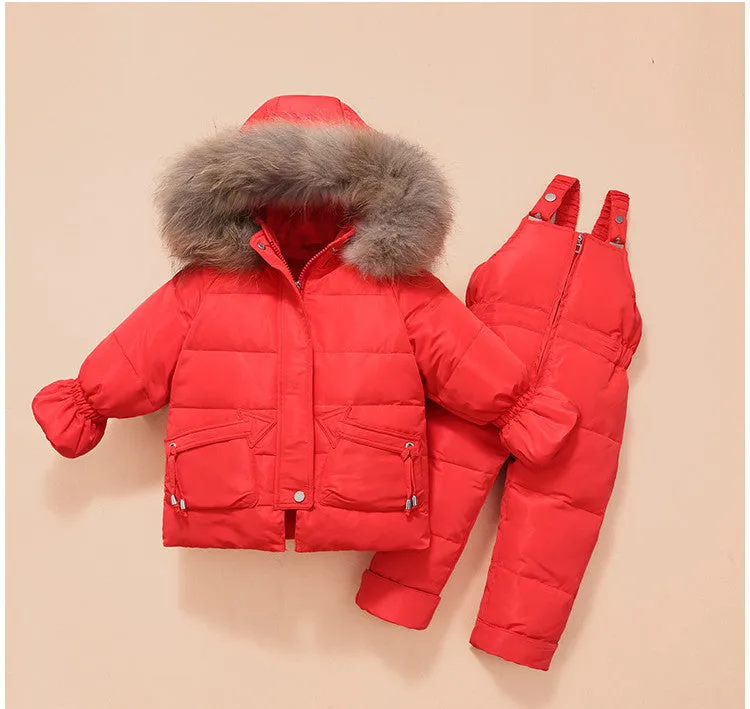 Children'S Down Jackets, Baby Down Suits, Two-Piece Winter Suits For Boys And Girls