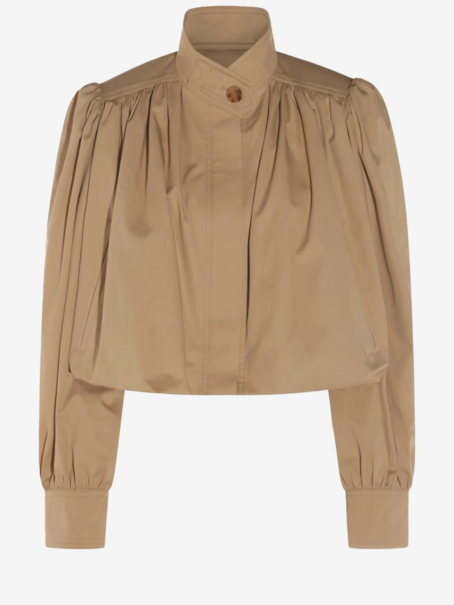 Chloè Cotton Gabardine ruffled boule jacka